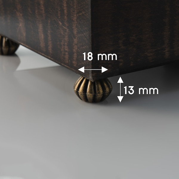 Vintage Messing Kugel Möbelfüße Set: Dekorative Schrank Sofa Beine 12 Stk.
