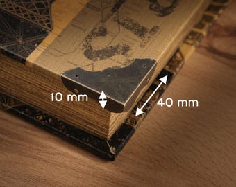 Overlay Decoration 40x10mm for Box – Metal Protectors and Accents for Jewelry, Gift Box Decor /  Hardware for Wooden Boxes and Storage Cases