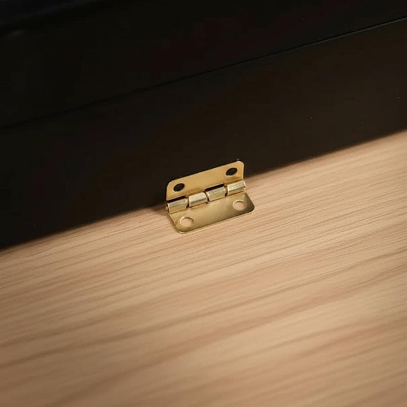 Tiny Gold Rectangular Hinges Set – Precision Hardware for Miniature Boxes (16x12mm) 10 pcs. image 1