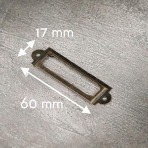 Litet metallöverlägg 60 x 17 mm för möbler – Utsmyckad dekoration för lådor / viktoriansk beslag för hantverk 10 st.