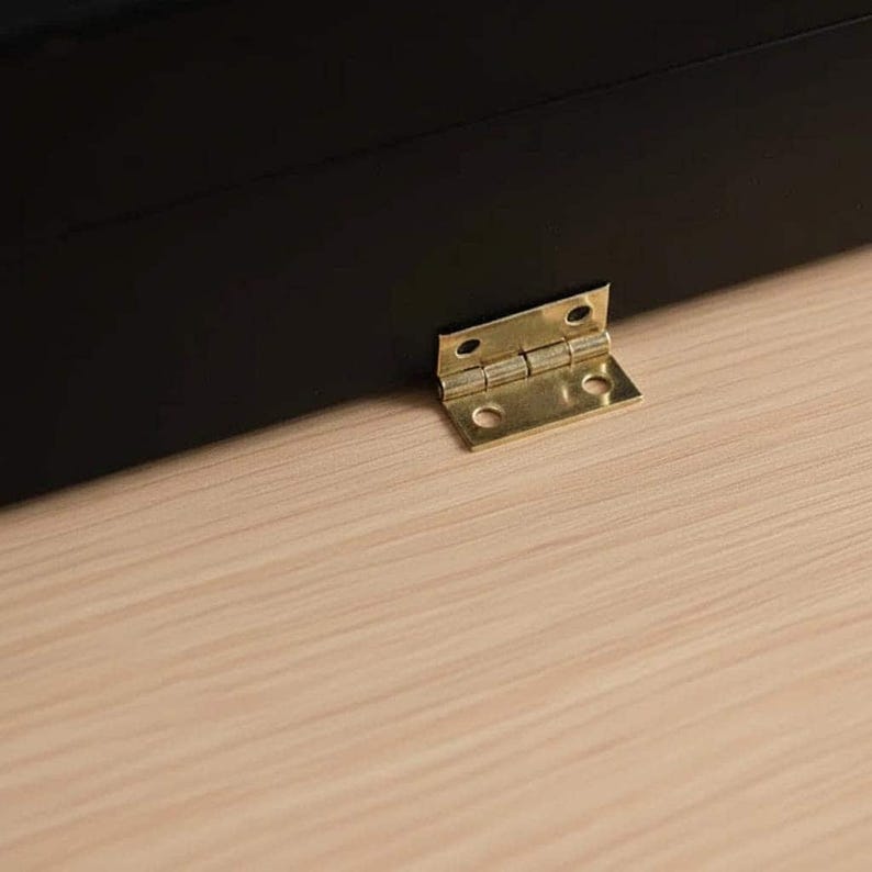 Tiny Gold Rectangular Hinges Set – Miniature Hardware for Small Boxes (18x15mm) 100 pcs. image 2