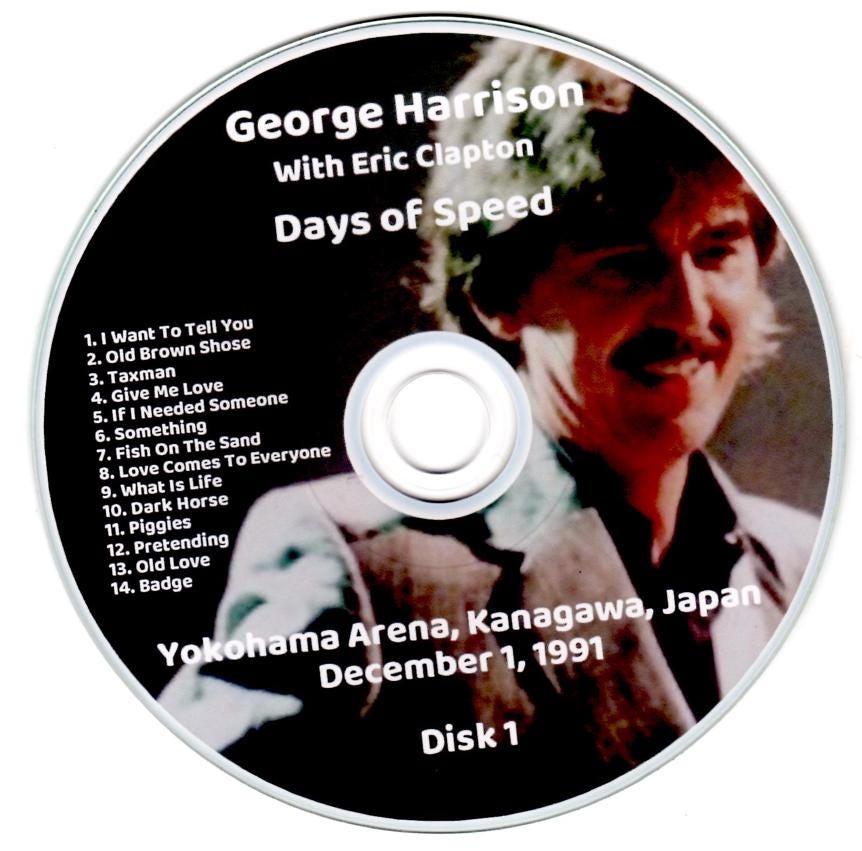 洋楽 GEORGE HARRISON / DAYS OF SPEED George Harrison W/ Eric Clapton: Days of Speed - Yokohama