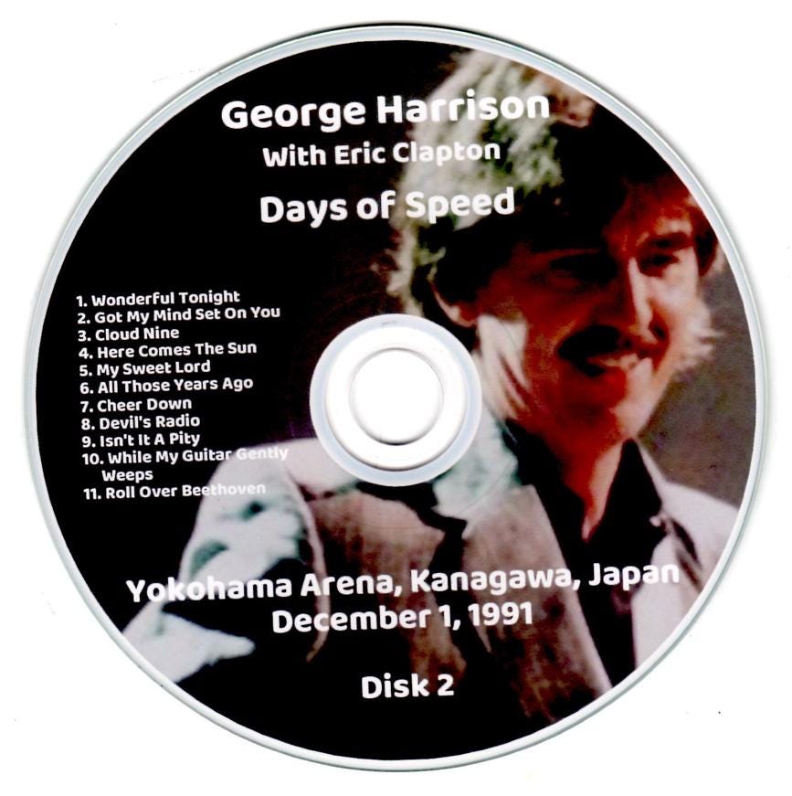洋楽 GEORGE HARRISON / DAYS OF SPEED George Harrison W/ Eric Clapton: Days of Speed - Yokohama