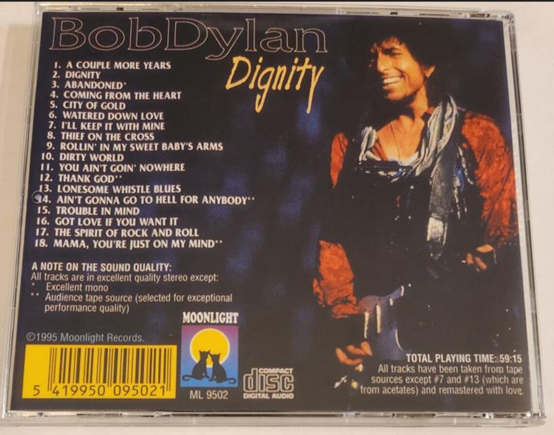 Bob Dylan: Dignity - Live Concert Rarities Compilation (1CD) - Etsy