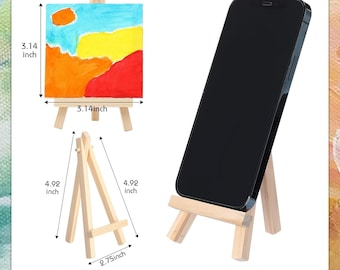 Personalisierte Mini Leinwand 3x3 Zoll | Personalisierter Fotodruck mit Staffelei | Kleines Andenken Geschenk | Kleines Leinwandbild | Einzigartiges Wohndekor