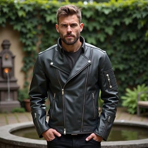 Viking Leather Jacket For Men | Authentic Norse-Inspired Design | Premium Genuine Leather | Perfect for  LARP, or Historical Reenactments