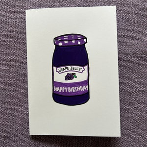 Cartão De Aniversário De Geléia De Uva Smuckers Feitos à Mão