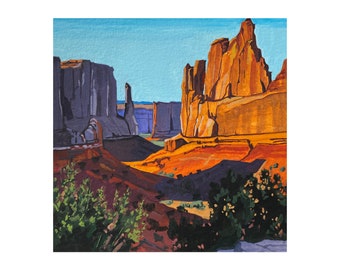 Red Rock Landscape 6X6 Print