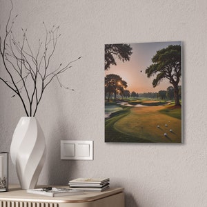 Arte de campo de golf, regalo de golf, regalo de golf para él, arte de pared, golf, lienzo de golf, arte en lienzo, arte sobre lienzo, arte de golf, campo de golf