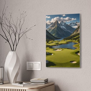 Arte de campo de golf, regalo de golf, regalo de golf para él, arte de pared, golf, lienzo de golf, arte en lienzo, arte sobre lienzo, arte de golf, campo de golf