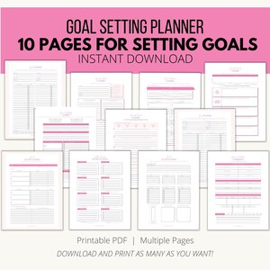 Goal Setting Planner Printable Goal Planner SMART Goals Worksheet Goal Goal Setting Planner Printable Goal Planner SMART Goals Worksheet Goal