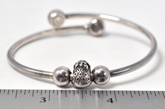 Pineapple Designed Bangle Bracelet in Sterling Si… - image 3
