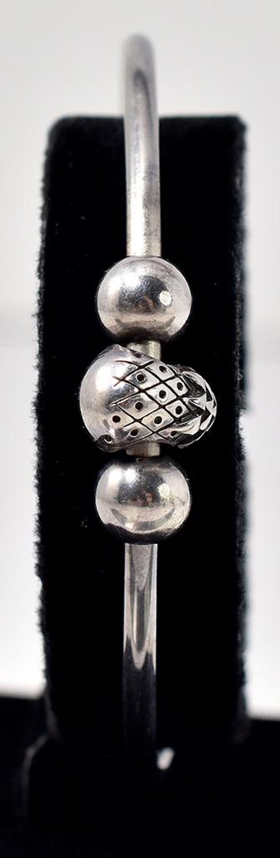 Pineapple Designed Bangle Bracelet in Sterling Si… - image 2