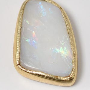 Opal Gemstone Pendant in 14K Yellow Gold