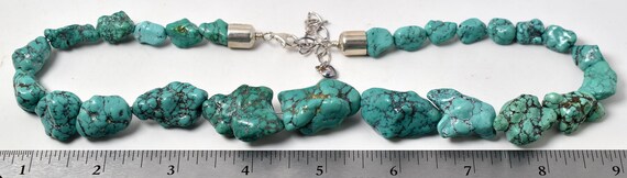 Chunky Turquoise Gemstone Adjustable Necklace in … - image 3
