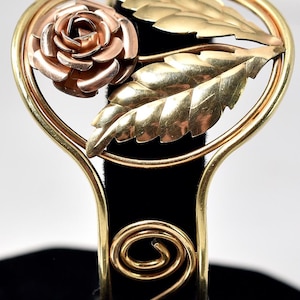Rose Cuff Bracelet in Vermeil Sterling Silver