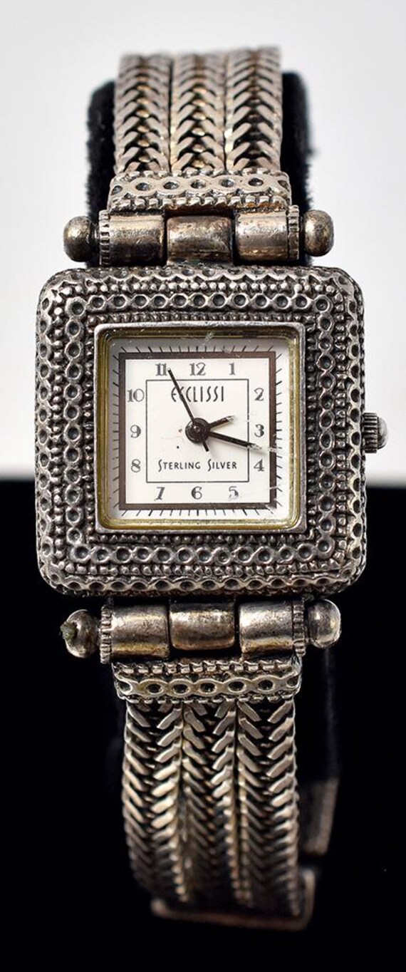 Ecclissi Quartz Watch in Sterling Silver 925 - Etsy display picture 1