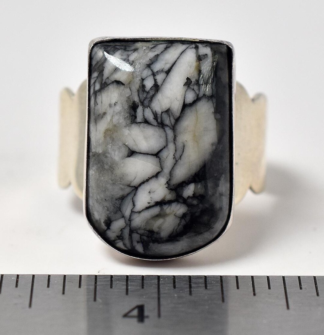 Pinolith Jasper Gemstone Ring in Sterling Silver 925 - Etsy