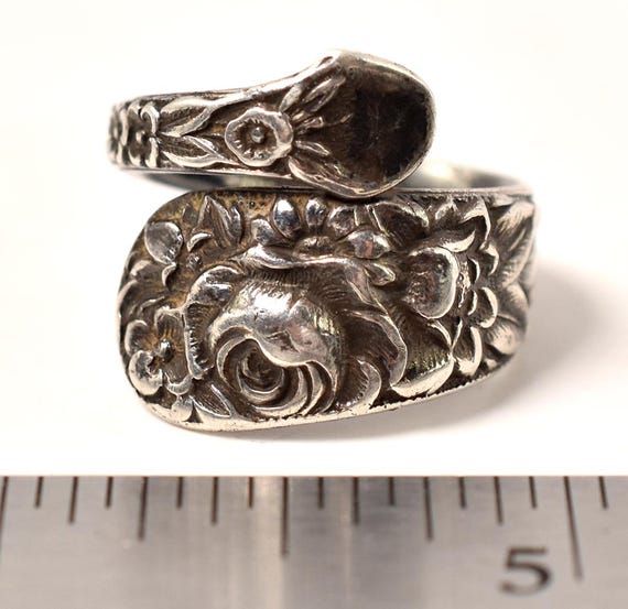 Flower Wrap Ring in Sterling Silver 925 - Etsy