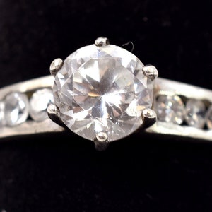 CZ Gemstone Ring in Sterling Silver