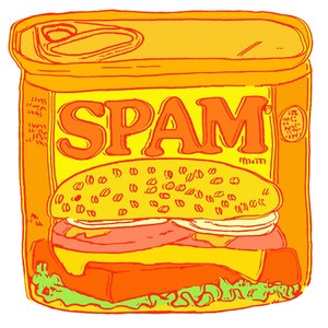 SPAM!   POP Art Print von Giraffen und Robotern