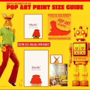 Cat Orange Wooly Pop Art Print by Giraffes and Robots image 3