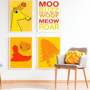 Cat Orange Wooly Pop Art Print by Giraffes and Robots image 4