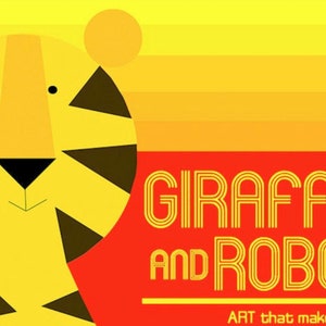Cat Orange Wooly Pop Art Print by Giraffes and Robots image 2