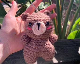 かぎ針編みのクマのキーホルダー - かぎ針編みのキーホルダー