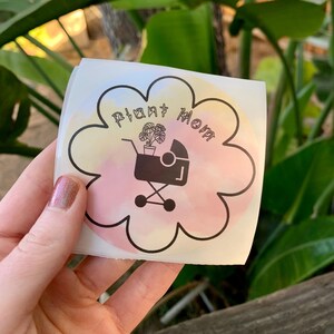 "Niedlicher ""Plant Mom"" dekorativer Aufkleber | Laptop Aufkleber