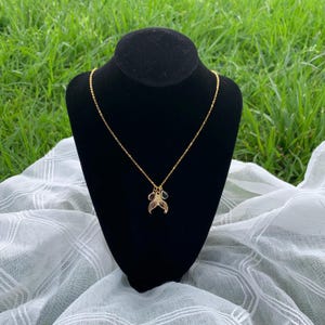Pretty Mermaid Tail Charm Necklace | Gold Necklace | Mermaid Jewelry
