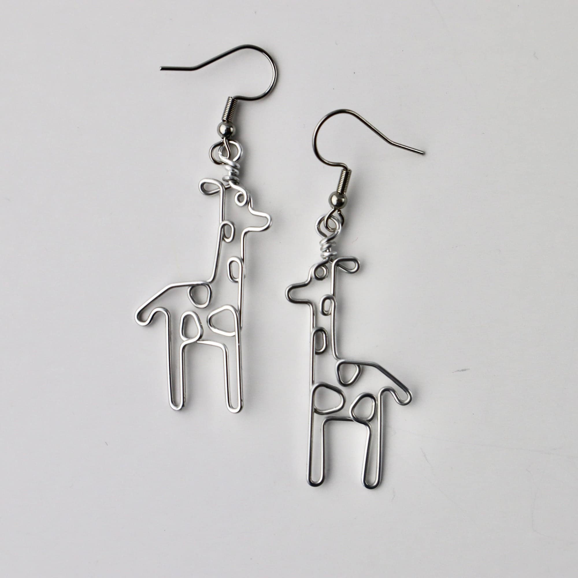 Wire Giraffe Earrings Dangling Lightweight Custom Jewelry Etsy