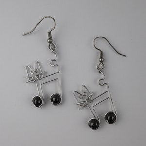 Cat Music Notes Earrings // Gift for Cat Lovers and Musicians image 6