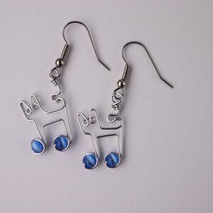 Cat Music Notes Earrings // Gift for Cat Lovers and Musicians image 8