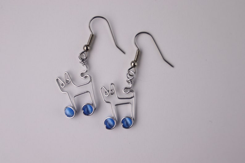 Cat Music Notes Earrings // Gift for Cat Lovers and Musicians image 8