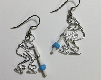 Ringette Player Earrings // Gift for Girls