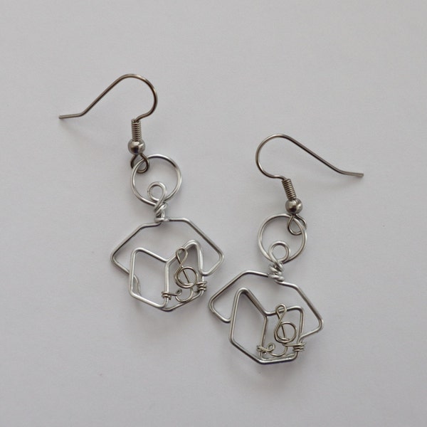 Choir Singer Earrings. Gift for singers. Lightweight, dangling, non-tarnish, hypo-allergenic