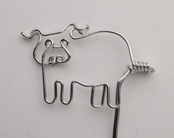 Wire Pig Bookmark Teacher Gift