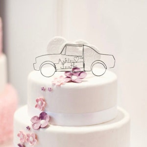 Car Wedding Cake Topper Personalized