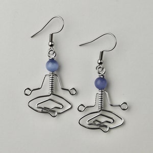 Yoga Lotus Earrings Wire Jewelry Gift for Yoga Lovers