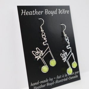 Cat Music Notes Earrings // Gift for Cat Lovers and Musicians image 5