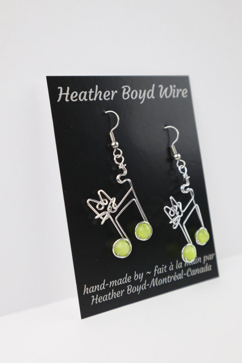 Cat Music Notes Earrings // Gift for Cat Lovers and Musicians image 5