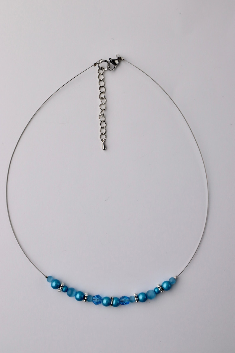 Kayak Pendant or Necklace with optional Turquoise and Royal Blue Miracle Beads image 9