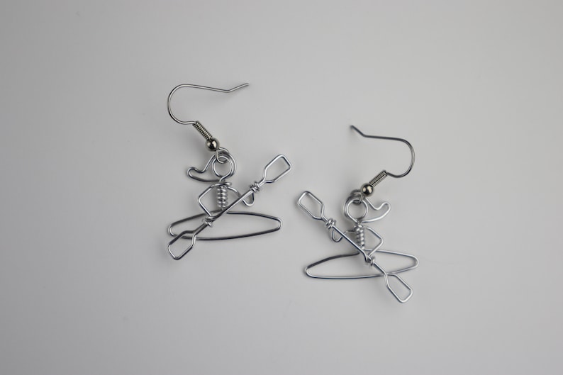 Skier Earrings // Alpine Ski Jewelry // Winter Earrings image 3