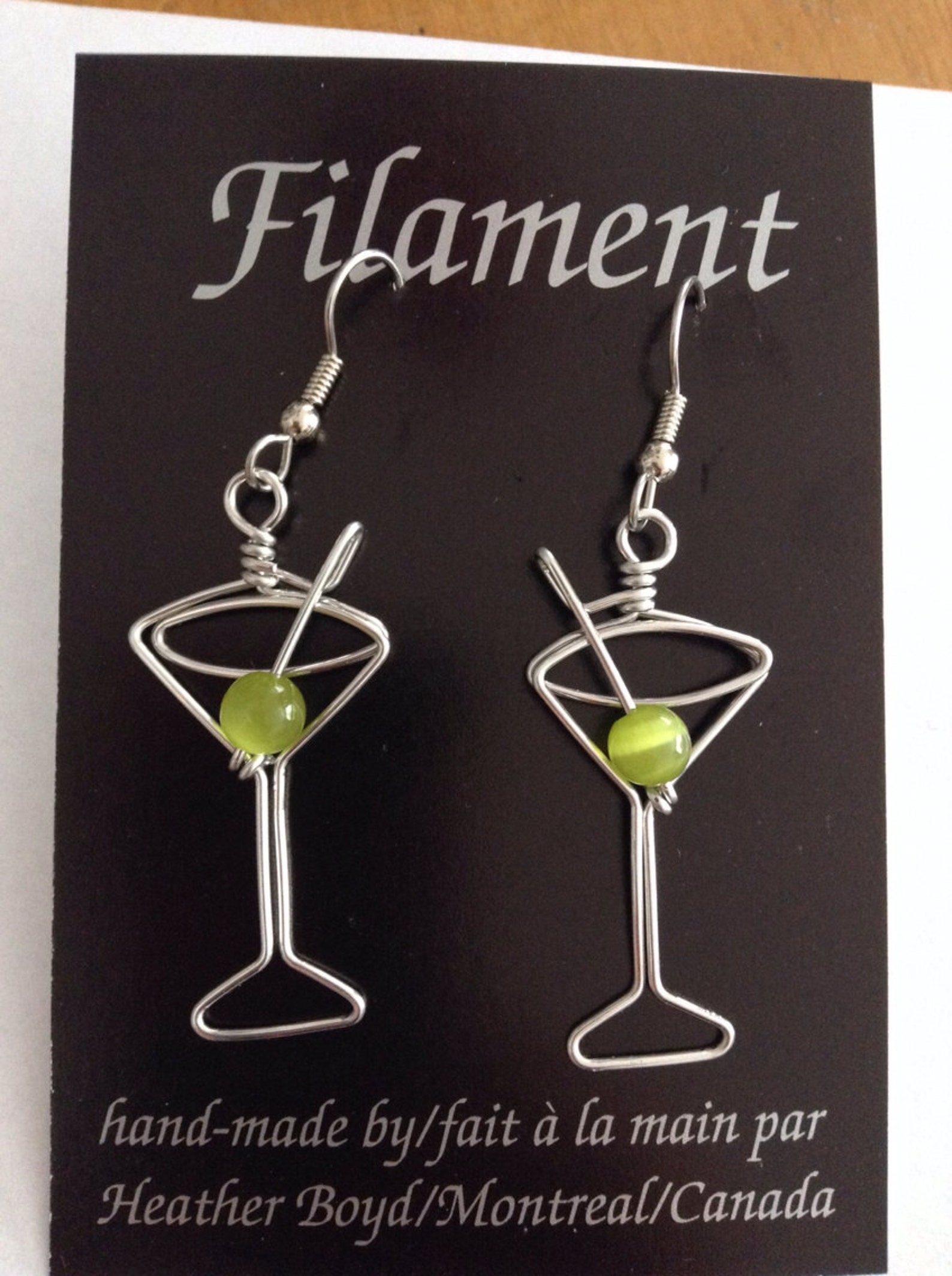 Martini Glass Earrings Unique Gift for Bartenders Etsy