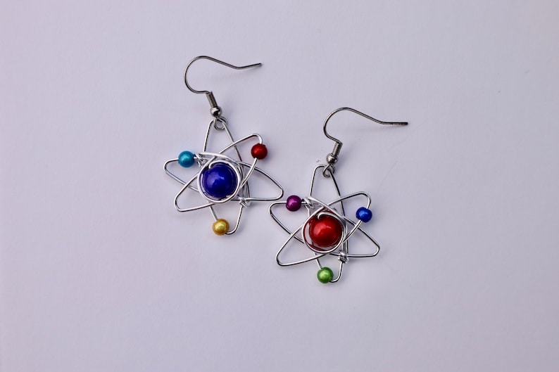 Atom Earrings // Big Bang Theory // Geek Gifts image 6