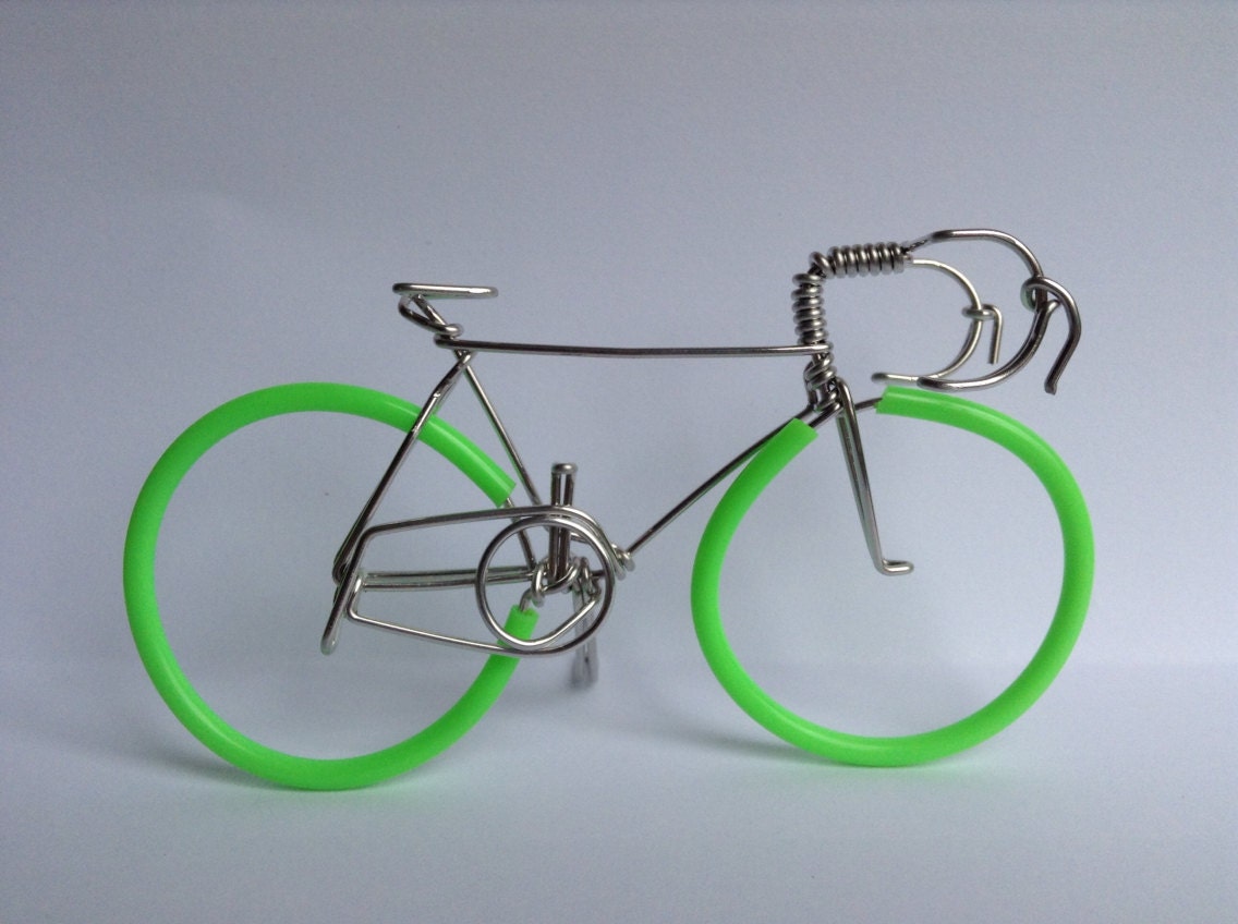 Bike Ornament Neon Green Wheels 