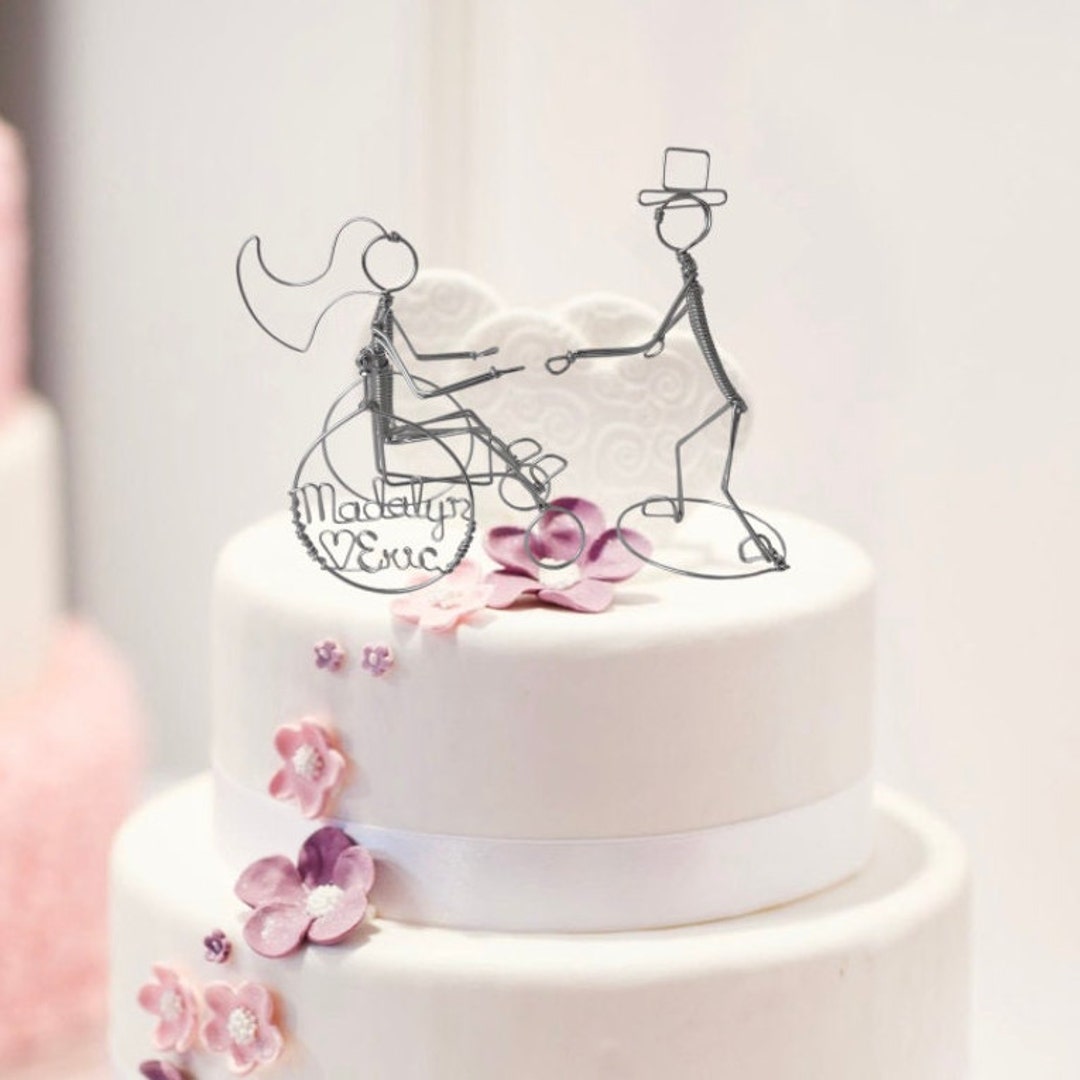 Wedding Gift, “Best Day Ever”, Wedding Cake Topper Bride and Groom