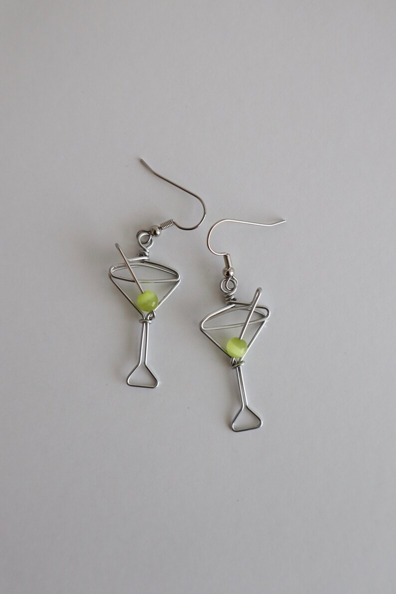 Martini Glass Earrings Unique gift for Bartenders Etsy