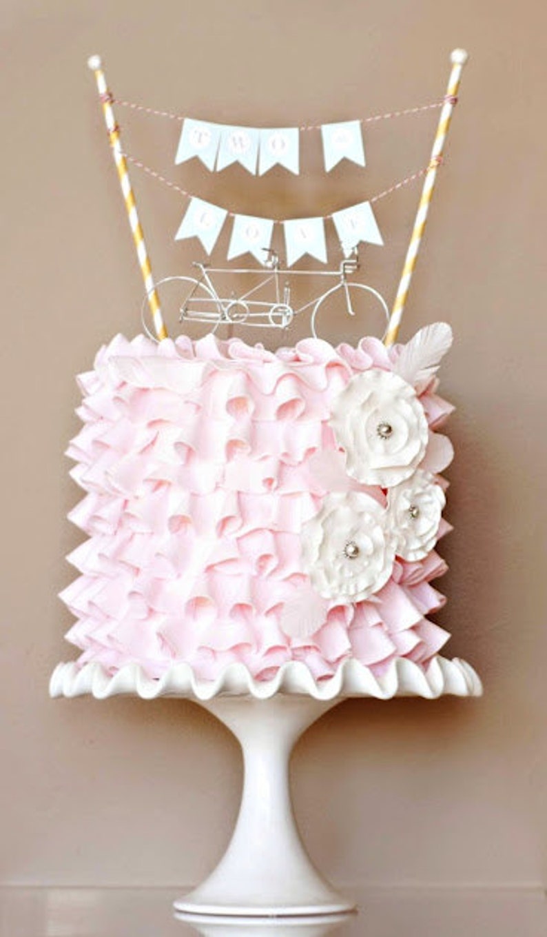 ETSY'S PICK Tandem Bicycle Wedding Cake Topper image 7